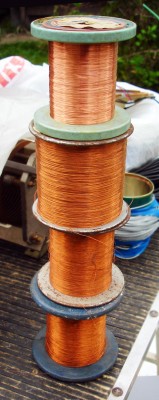 Медный провод, Ф разный, есть 0,4мм, большая катушка. 12р. за кГ